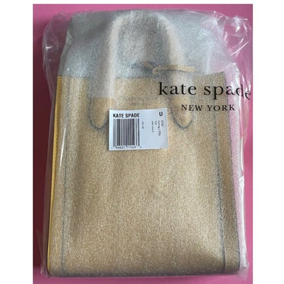 Kate Spade Mini Manhattan Tote Crossbody Yellow Leather Shoulder Bag Small - Picture 2 of 10